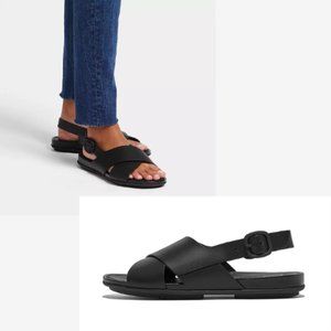 New! FitFlop Gracie Crisscross Leather Back Strap Sandals Size 7